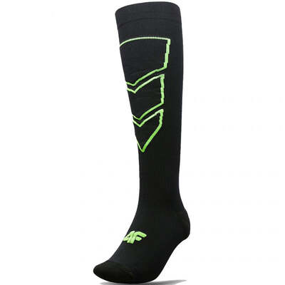 4F Junior Ski Socks 20S - Black/Green