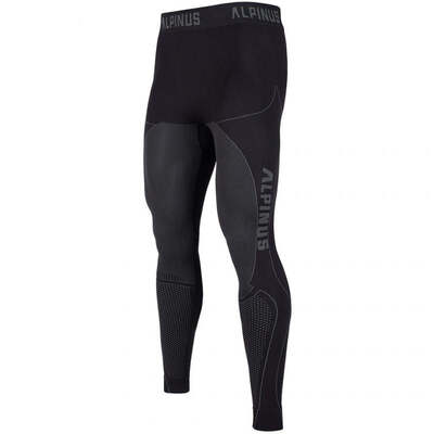 Alpinus Mens Active Base Layer Thermoactive Pants - Black/Gray