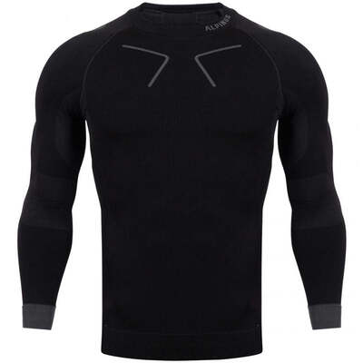 Alpinus Mens Tactical Base Layer Thermoactive T-Shirt - Black/Gray