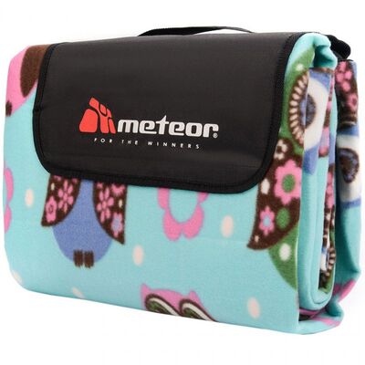 Meteor Owls Picnic Blanket 200x200CM XXL - Blue