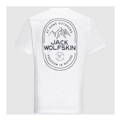 Jack Wolfskin Mens Freedom in Nature Organic T-Shirt - White Rush