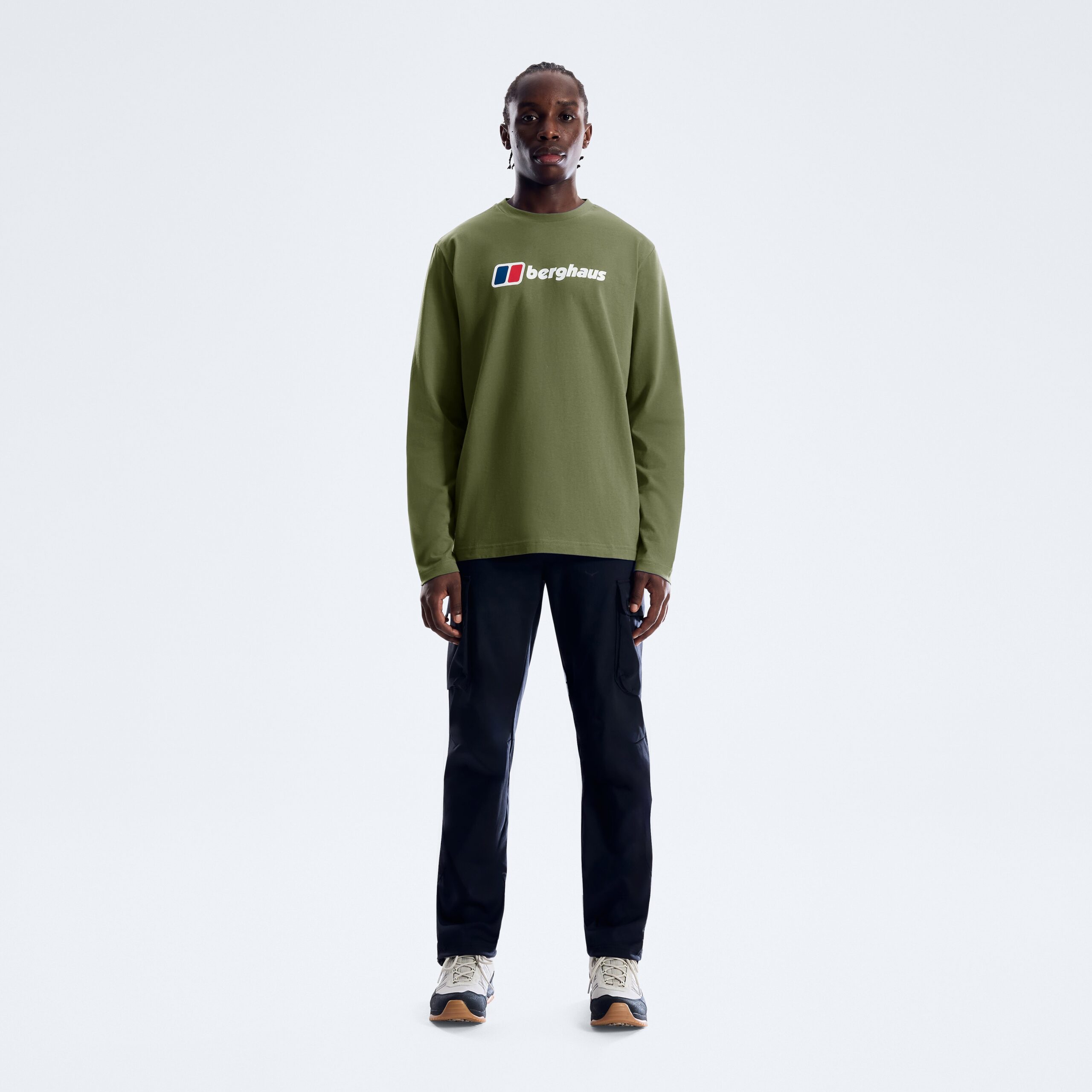 Men's Berghaus Big Logo Long Sleeve Tee - Zephyr