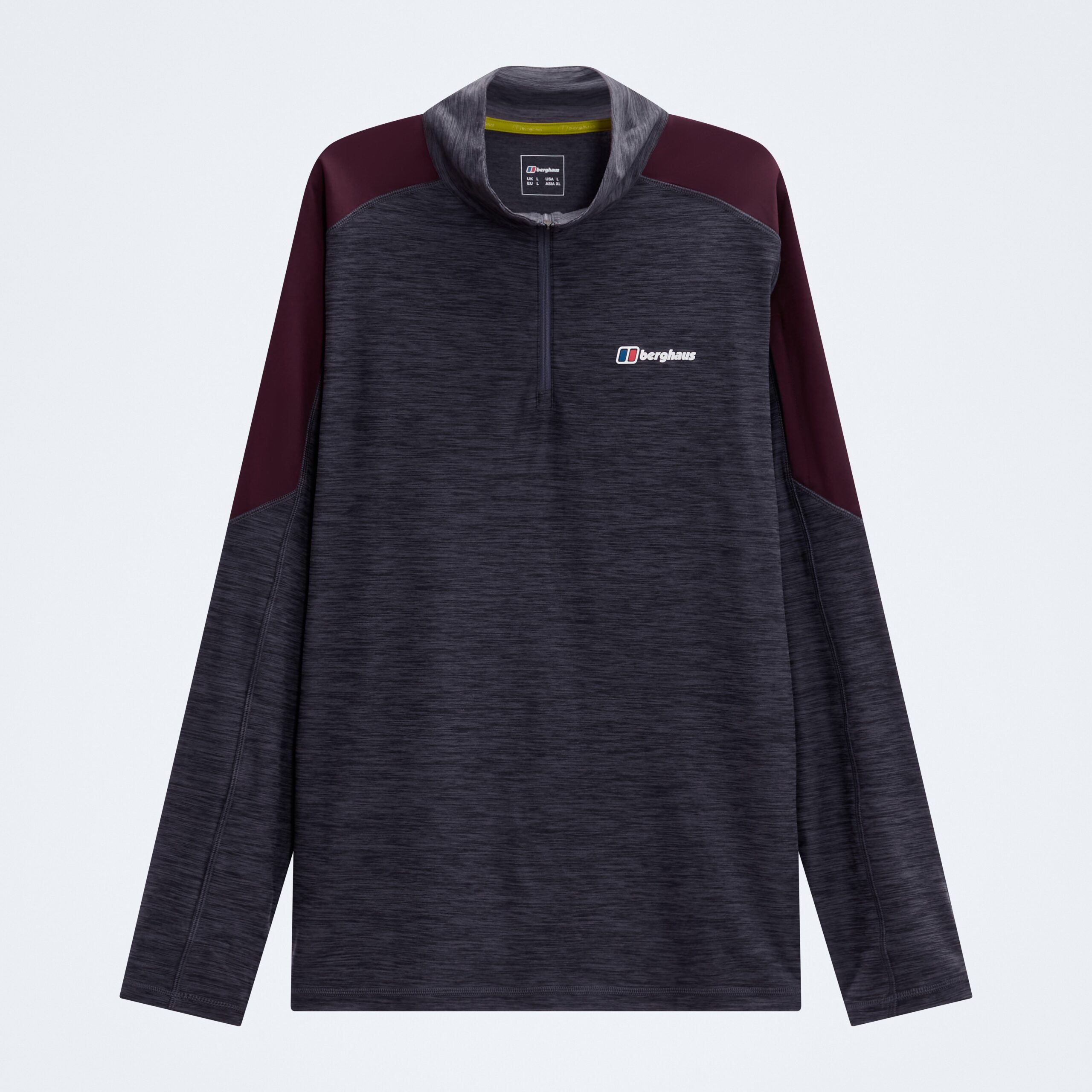 Farndale+ Long Sleeve Half Zip Tech Tee - Archive Black/Chakra